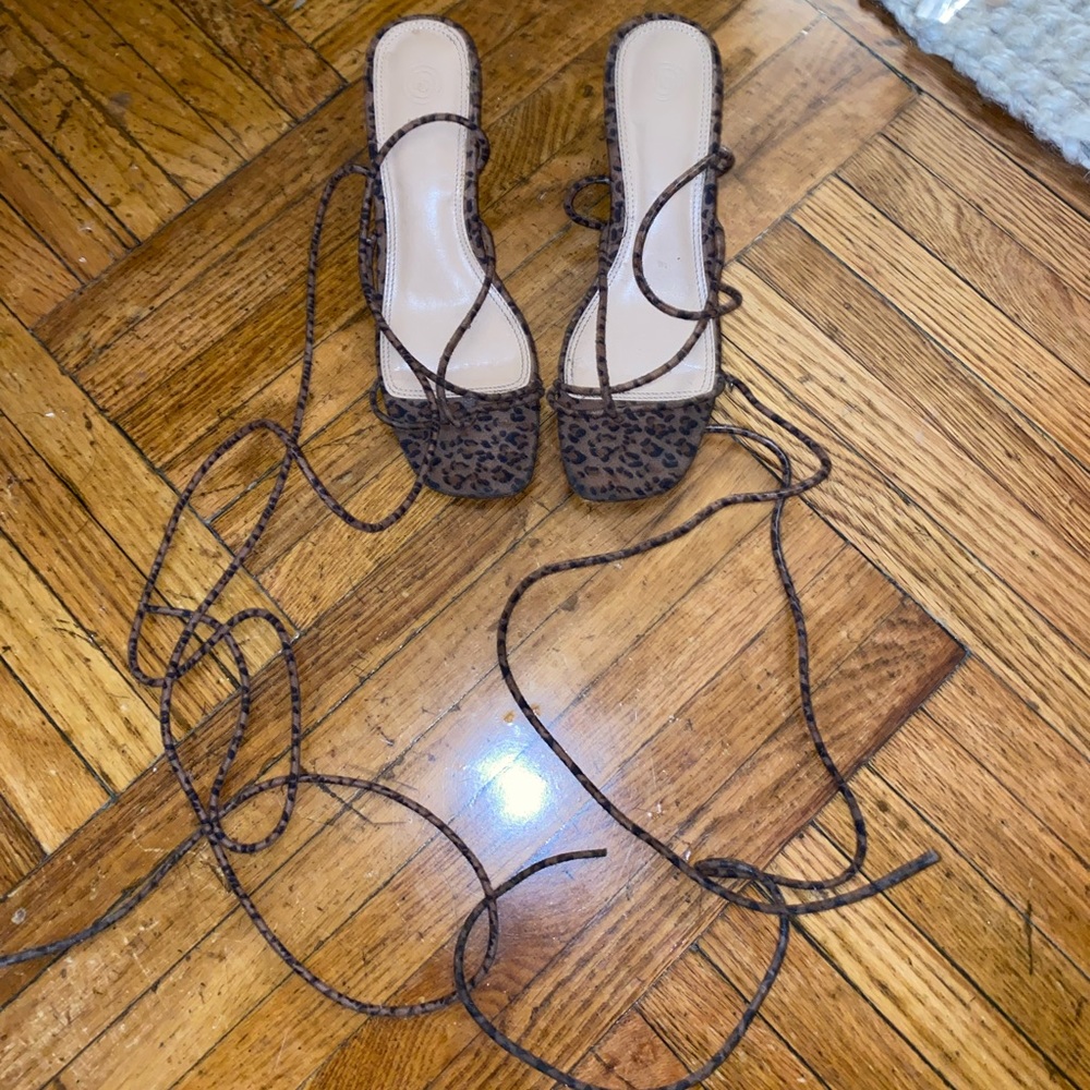 Urban Outfitters Leopard Strappy Sandals - Picture 7 of 7